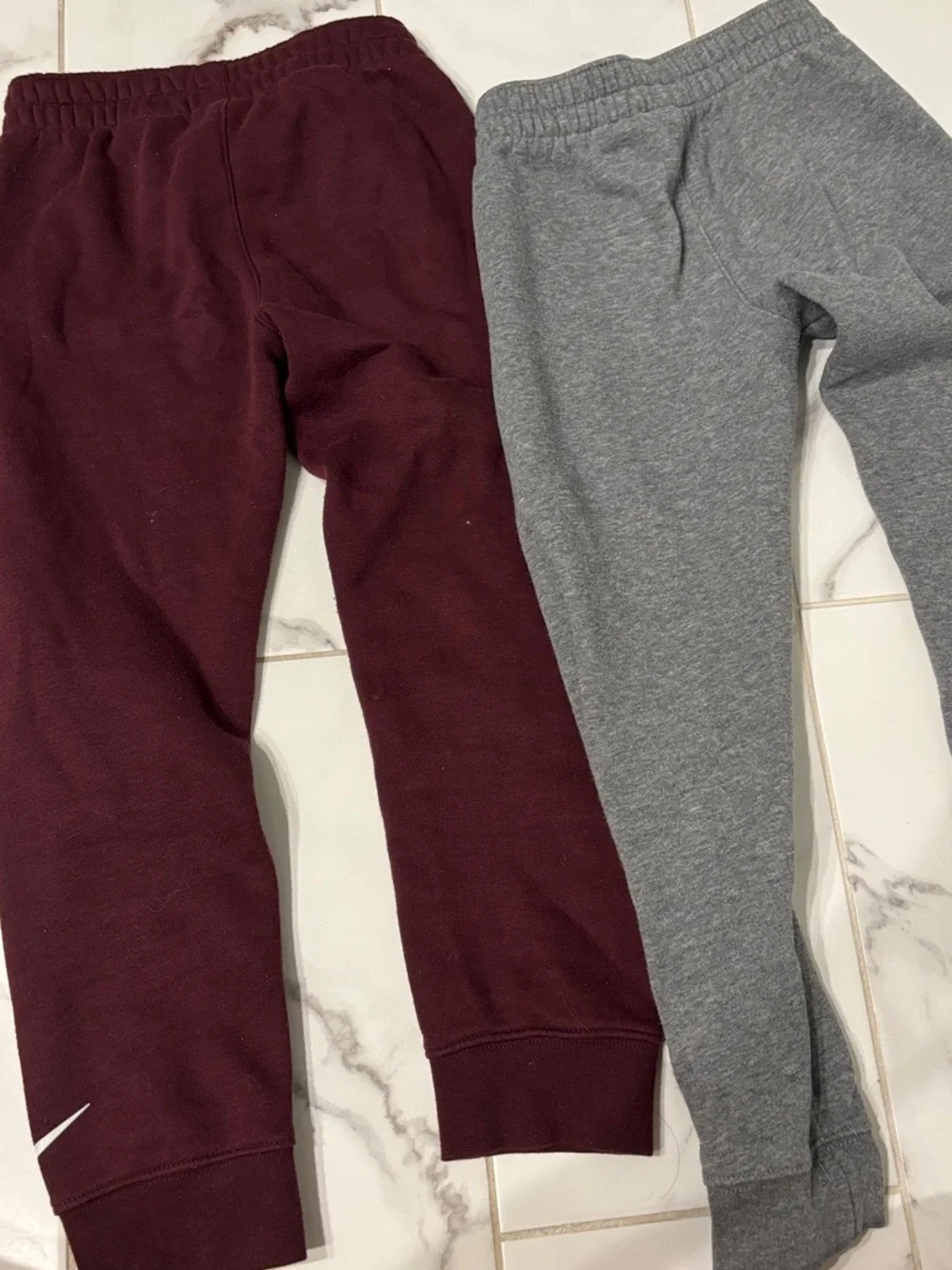 Nike Kids Gray Sweatpants & Maroon Joggers with Neon Logo